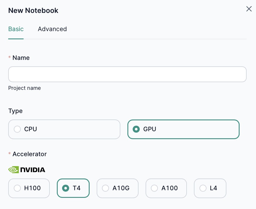 Notebooks Create